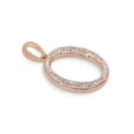 Diamond Letter O Pendant 0.25 ct. 14K Rose Gold