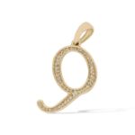 Diamond Letter Q Pendant 0.23 ct. 14K Yellow Gold