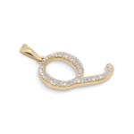 Diamond Letter Q Pendant 0.23 ct. 14K Yellow Gold