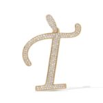 Diamond Letter T Pendant 0.40 ct. 10K Yellow Gold