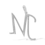 Diamond Letter M Pendant 0.43 ct. 14K White Gold