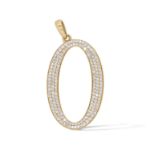 Diamond Letter O Pendant 0.55 ct. 10K Yellow Gold