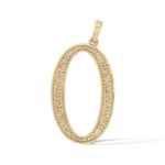 Diamond Letter O Pendant 0.55 ct. 10K Yellow Gold