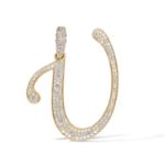 Diamond Letter U Pendant 0.43 ct. 10K Yellow Gold