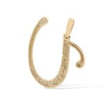 Diamond Letter U Pendant 0.43 ct. 10K Yellow Gold