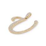 Diamond Letter U Pendant 0.43 ct. 10K Yellow Gold