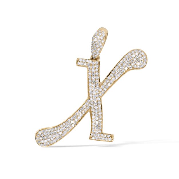 Diamond Letter X Pendant 0.60 ct. 10K Yellow Gold