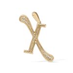 Diamond Letter X Pendant 0.60 ct. 10K Yellow Gold