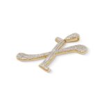 Diamond Letter X Pendant 0.60 ct. 10K Yellow Gold