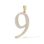 Diamond Numeric 9  Pendant 0.50 ct. 10K Yellow Gold