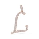 Diamond Letter L Pendant 0.46 ct. 14K Rose Gold