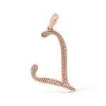 Diamond Letter L Pendant 0.46 ct. 14K Rose Gold