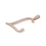 Diamond Letter L Pendant 0.46 ct. 14K Rose Gold