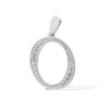 Diamond Letter O Pendant 0.25 ct. 10K White Gold