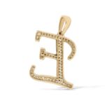 Diamond Letter E Pendant 0.25 ct. 14K Yellow Gold