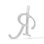 Diamond Letter R Pendant 0.42 ct. 10K White Gold