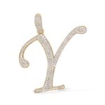 Diamond Letter Y Pendant  0.44 ct. 10K Yellow Gold