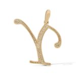 Diamond Letter Y Pendant  0.44 ct. 10K Yellow Gold