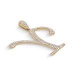 Diamond Letter Y Pendant  0.44 ct. 10K Yellow Gold