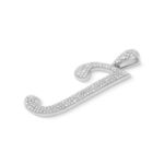 Diamond Letter J Pendant 0.40 ct. 10K White Gold