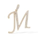 Diamond Letter M Pendant 0.43 ct. 14K Yellow Gold