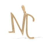 Diamond Letter M Pendant 0.43 ct. 14K Yellow Gold