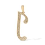 Diamond Letter J Pendant 0.40 ct. 14K Yellow Gold