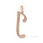 Diamond Letter J Pendant 0.40 ct. 14K Rose Gold