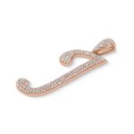 Diamond Letter J Pendant 0.40 ct. 14K Rose Gold