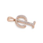 Diamond Letter P Pendant 0.25 ct. 14K Rose Gold