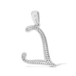 Diamond Letter L Pendant 0.17 ct. 10K White Gold