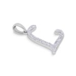 Diamond Letter L Pendant 0.17 ct. 10K White Gold