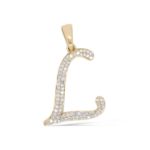 Diamond Letter L Pendant 0.18 ct. 14K Yellow Gold