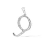 Diamond Letter Q Pendant 0.23 ct. 10K White Gold