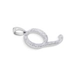 Diamond Letter Q Pendant 0.23 ct. 10K White Gold