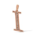 Diamond Letter I Pendant 0.20 ct. 14K Rose Gold