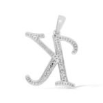 Diamond Letter K Pendant 0.25 ct. 14K White Gold