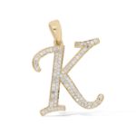 Diamond Letter K Pendant 0.25 ct. 14K Yellow Gold