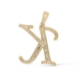 Diamond Letter K Pendant 0.25 ct. 14K Yellow Gold