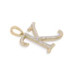 Diamond Letter K Pendant 0.25 ct. 14K Yellow Gold