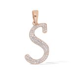 Diamond Letter S Pendant 0.20 ct. 14K Rose Gold