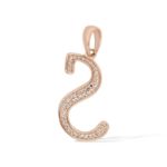 Diamond Letter S Pendant 0.20 ct. 14K Rose Gold