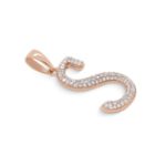 Diamond Letter S Pendant 0.20 ct. 14K Rose Gold