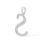 Diamond Letter S Pendant 0.20 ct. 14K White Gold