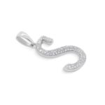 Diamond Letter S Pendant 0.20 ct. 14K White Gold