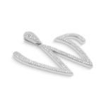 Diamond Letter W Pendant 0.50 ct. 14K White Gold