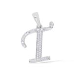 Diamond Letter T Pendant 0.20 ct. 14K White Gold