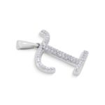 Diamond Letter T Pendant 0.20 ct. 14K White Gold