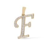 Diamond Letter F Pendant 0.27 ct. 14K Yellow Gold