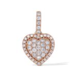 Diamond Heart Pendant 0.45 ct. 14K Rose Gold